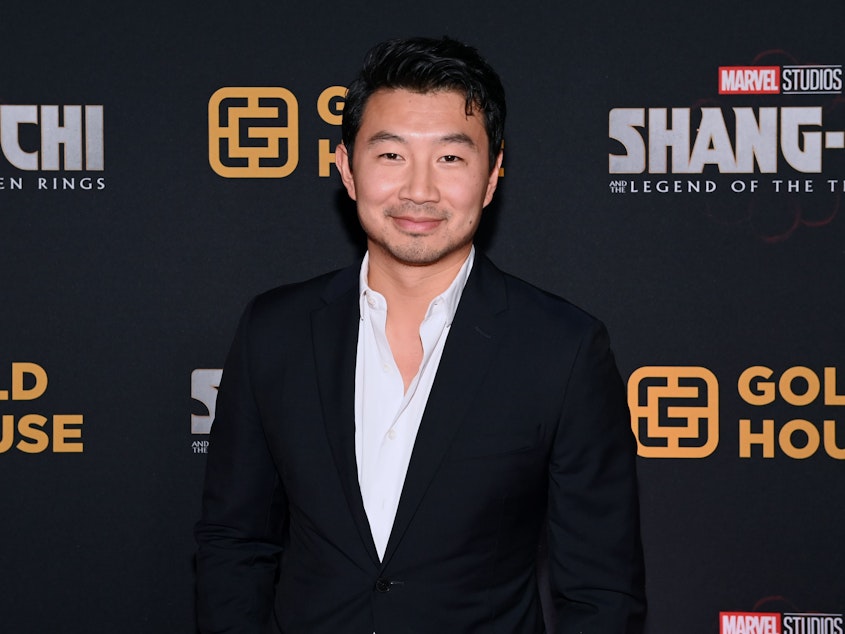 caption: Simu Liu, star of "Shang-Chi and the Legend of the Ten Rings," attends the film's Toronto premiere on Sept. 1.