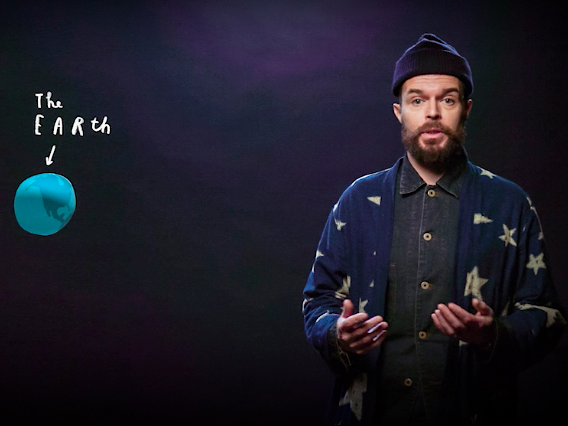 caption: Oliver Jeffers speaks as part of TED2020: The Prequel. April 22, 2020. Photo courtesy of TED.