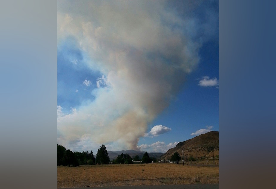 caption: Methow Valley News staffer Darla Hussey took this photograph from a location a half-mile south of Twisp.