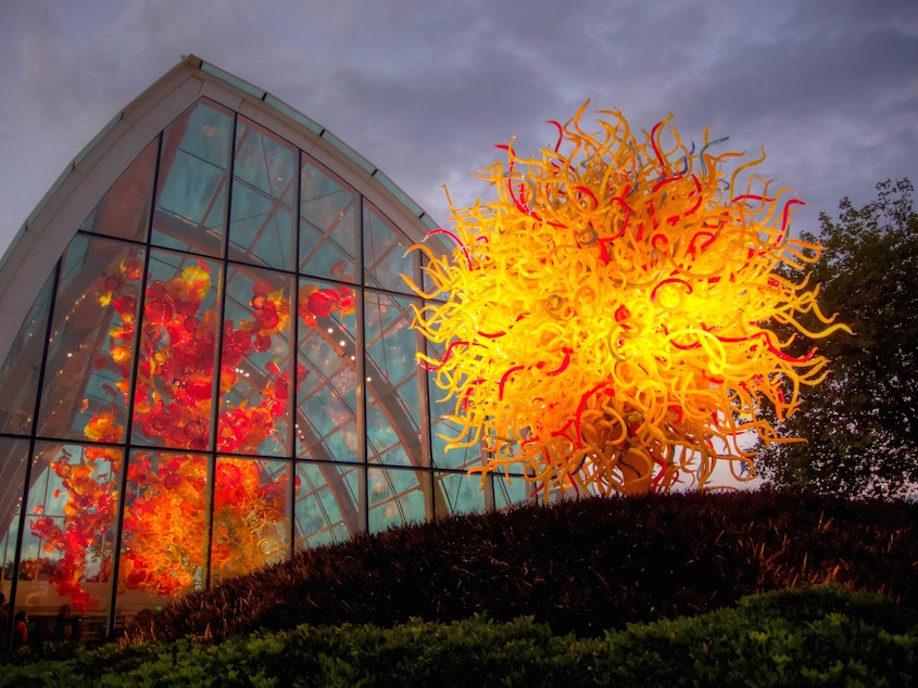 caption: Chihuly Glass and Garden, Seattle, Washington