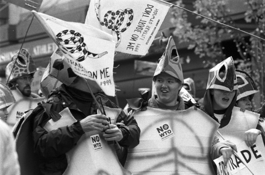 caption: WTO protestors 1999