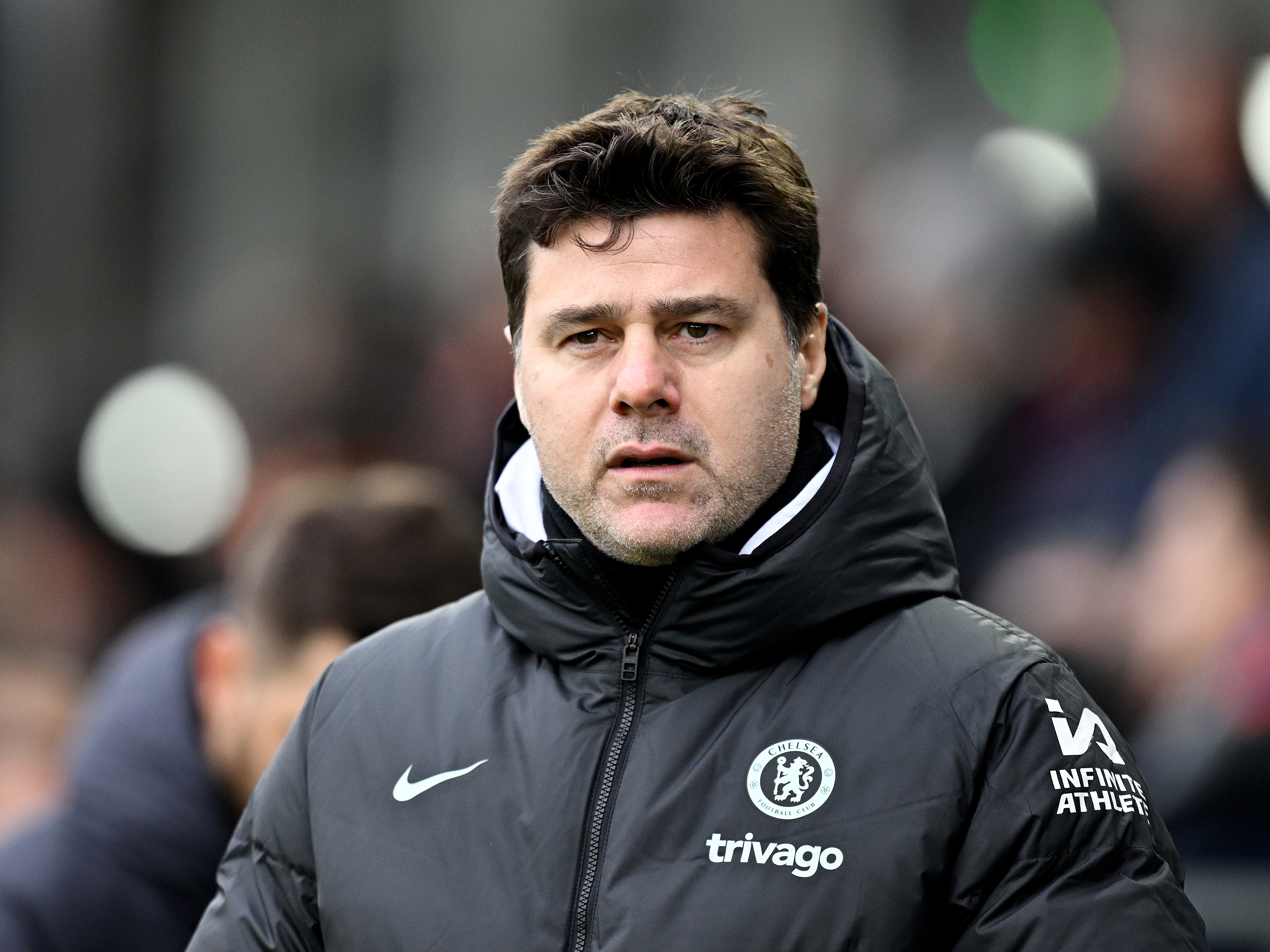 caption: U.S. Soccer has tapped Mauricio Pochettino to be the next coach of the men's national team. Pochettino, the former manager of Chelsea, is shown here last December in a Premier League match between Luton Town and Chelsea in Luton, England.