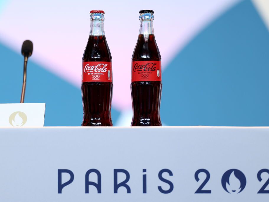 caption: Coca-Cola is a major sponsor of the Olympics.