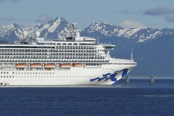 caption: "What we want to do is make sure that our fantastic tourist industry, including the cruise ships, including our hospitality in our ancillary businesses, have an opportunity to get back to where they were," Alaska Gov. Mike Dunleavy said