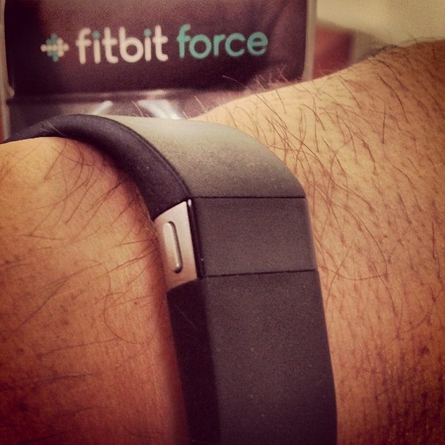 caption: Fit Bit uses your smart phone to track the steps a person takes in a day.