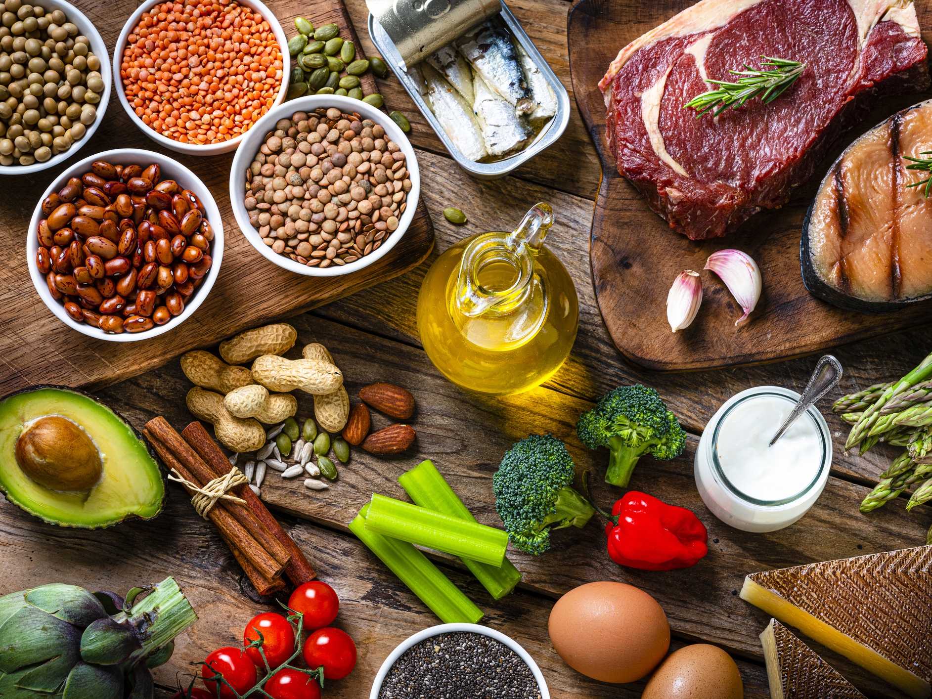 caption: The gut bacteria of meat eaters look similar to those of vegans and vegetarians, as long as they also eat a wide array of plant-based foods.