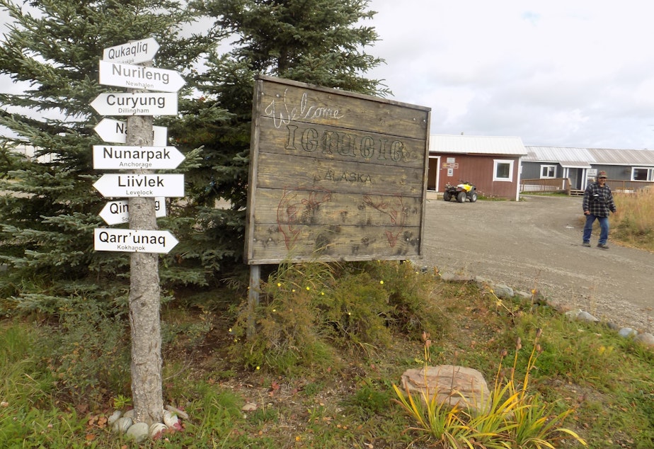 caption: The remote village of Igiugig: 245 miles as the raven flies from Nunarpak (the Yupik name for Anchorage, Alaska)
