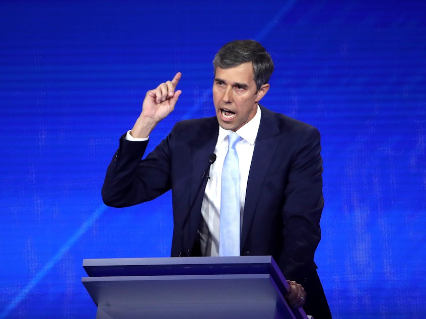 caption: Former Texas Rep. Beto O'Rourke has promised a mandatory buyback program for assault-style weapons. But public support for such a program is divided.