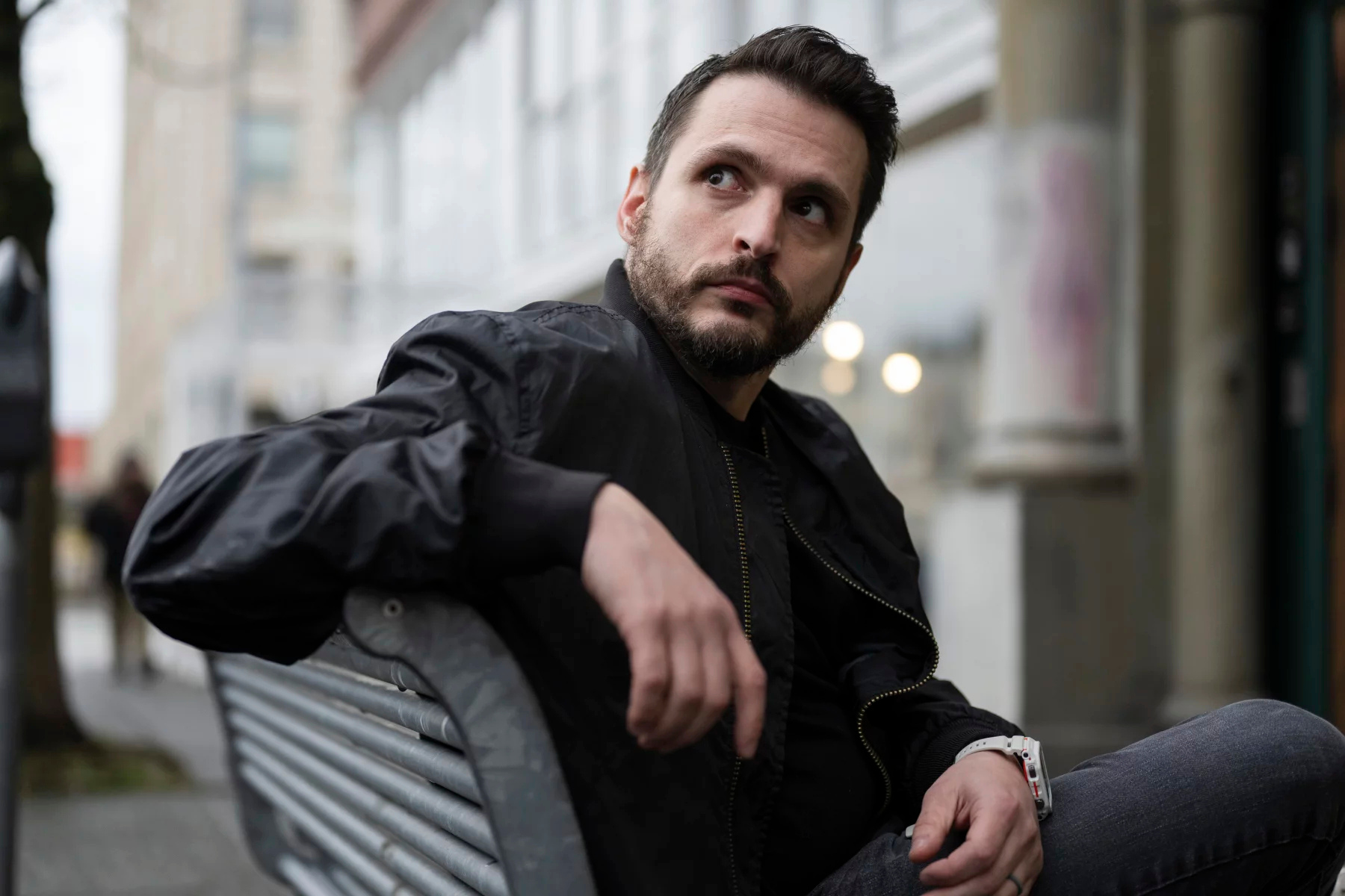 caption: Jeremy Dorrough, founder of Racial Unity Now, is seen in Bellingham, Wash. on December 3. Dorrough works with Afghan families in the city and says their mood is "overwhelming fear."

