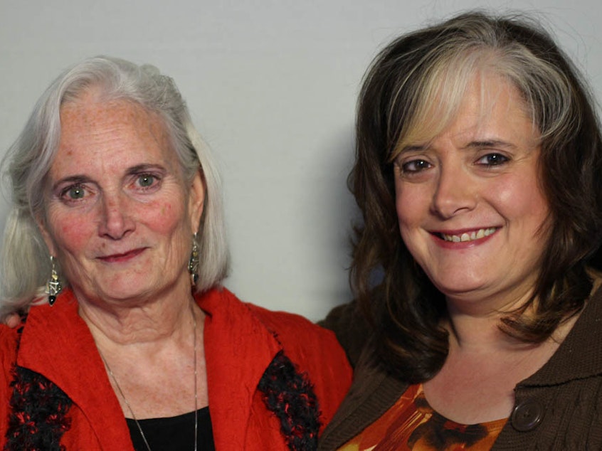 caption: Janie Bush (left) and daughter Tracey Bush at their StoryCorps interview in Dallas on Dec. 8, 2014.