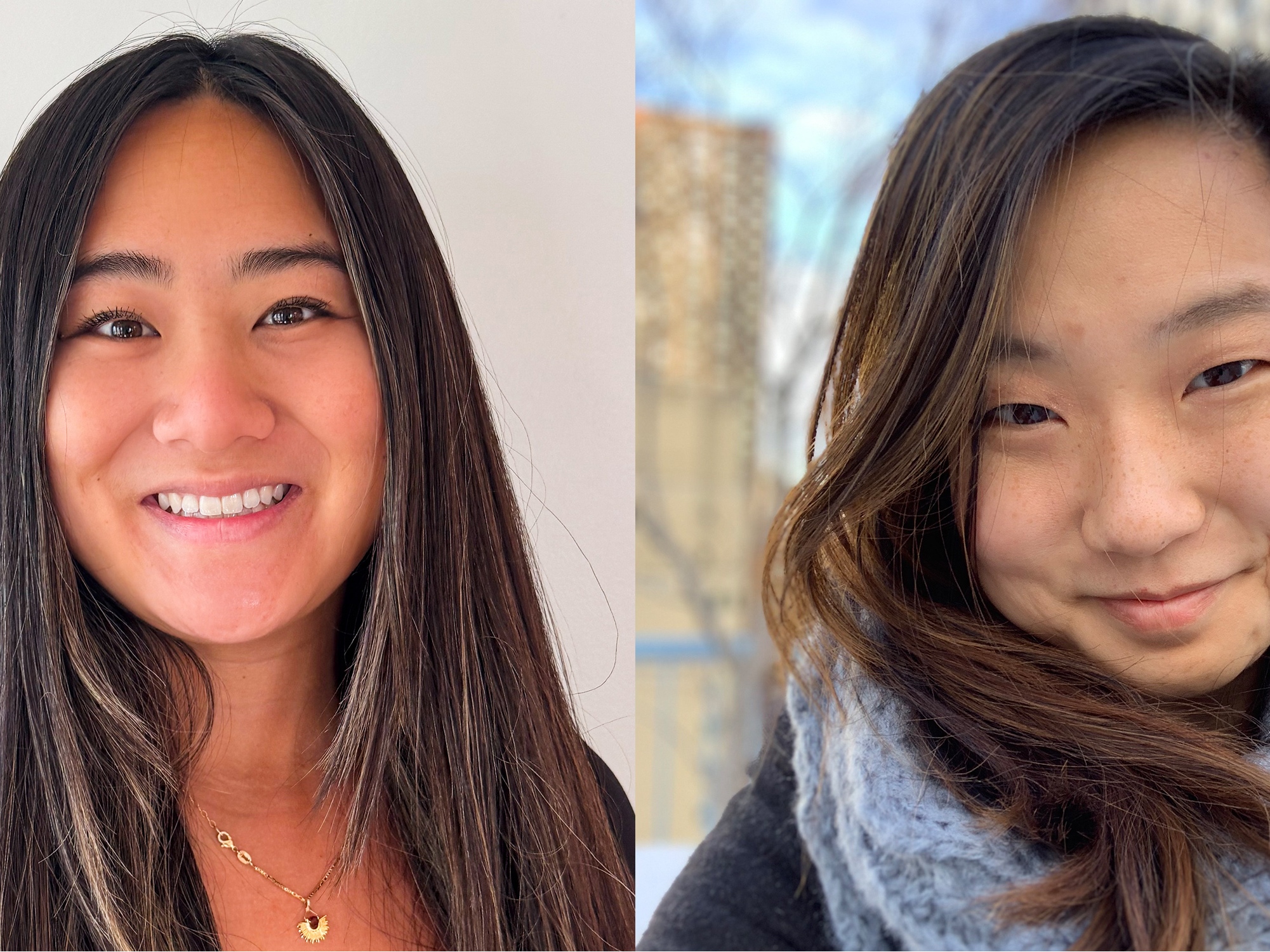 caption: From left: Leah Burns and Hannah Johns, who were each adopted by U.S. parents when they were babies in China. Burns, raised in Arkansas in a predominantly white community, says, ““I can have a great life, love my mom, have a positive adoption experience, and also feel sad and bitter and angry toward a system that was established before I was even born.” Johns, raised in Texas after being found on a street corner in eastern China, says, “I can be grateful, and I can have a great, great relationship with my p