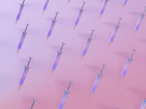 3D illustration of syringes pattern