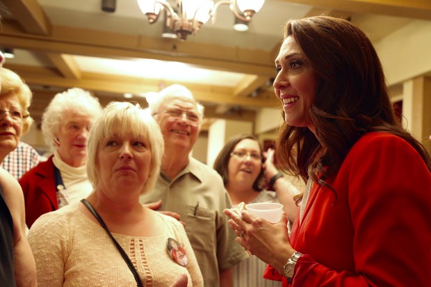 caption: <p>U.S. Rep. Jaime Herrera Beutler speaks to constituents at a Sept. 18, 2018 debate in Woodland, Washington.</p>