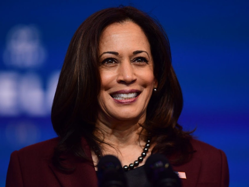 caption: Vice President Kamala Harris said Congress needs to act to codify abortion rights, but acknowledged the political hurdles to that goal.