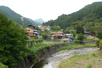 caption: Nanmoku, Japan, is about 70 miles northwest of the capital city, Tokyo. The village has the most aged population in Japan, with two-thirds of residents over age 65.