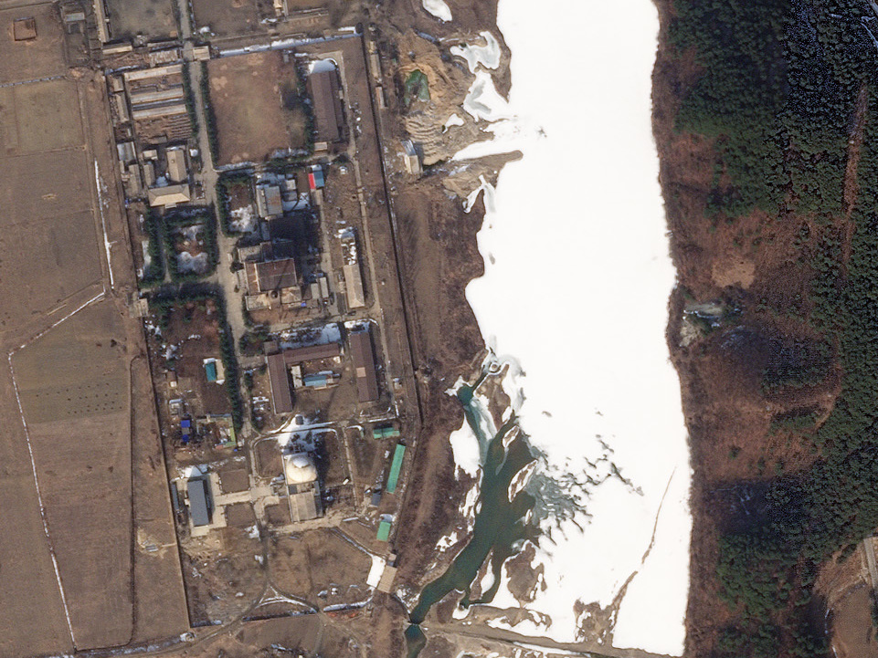 Satellite image of the Yongbyon Nuclear Research Center in North Korea, taken on Feb. 19