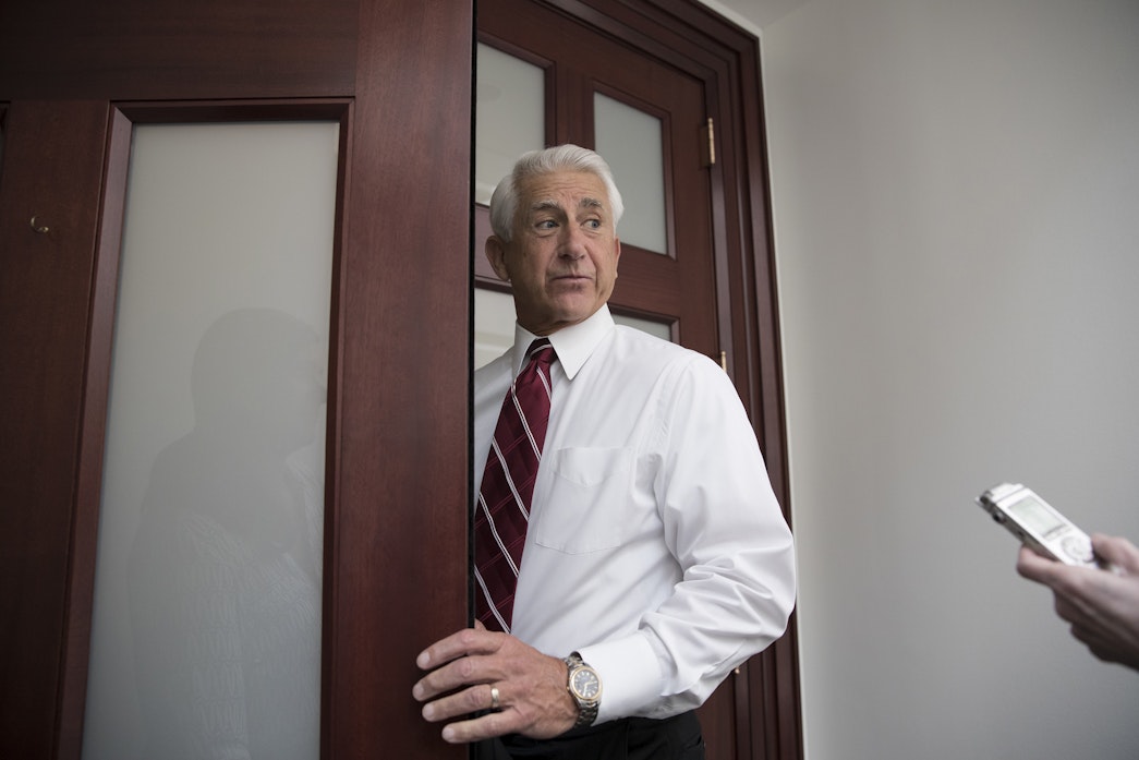 caption: FILE: Rep. Dave Reichert, R-Wash., arrives for a House Republican Conference meeting on Capitol Hill in Washington, Friday, July 28, 2017.