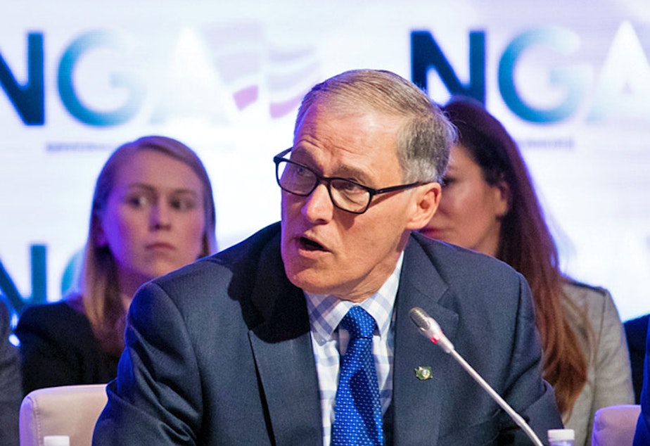 Washington Gov. Jay Inslee has reported raising $112,000 for a federal PAC that will allow him to explore running for president.