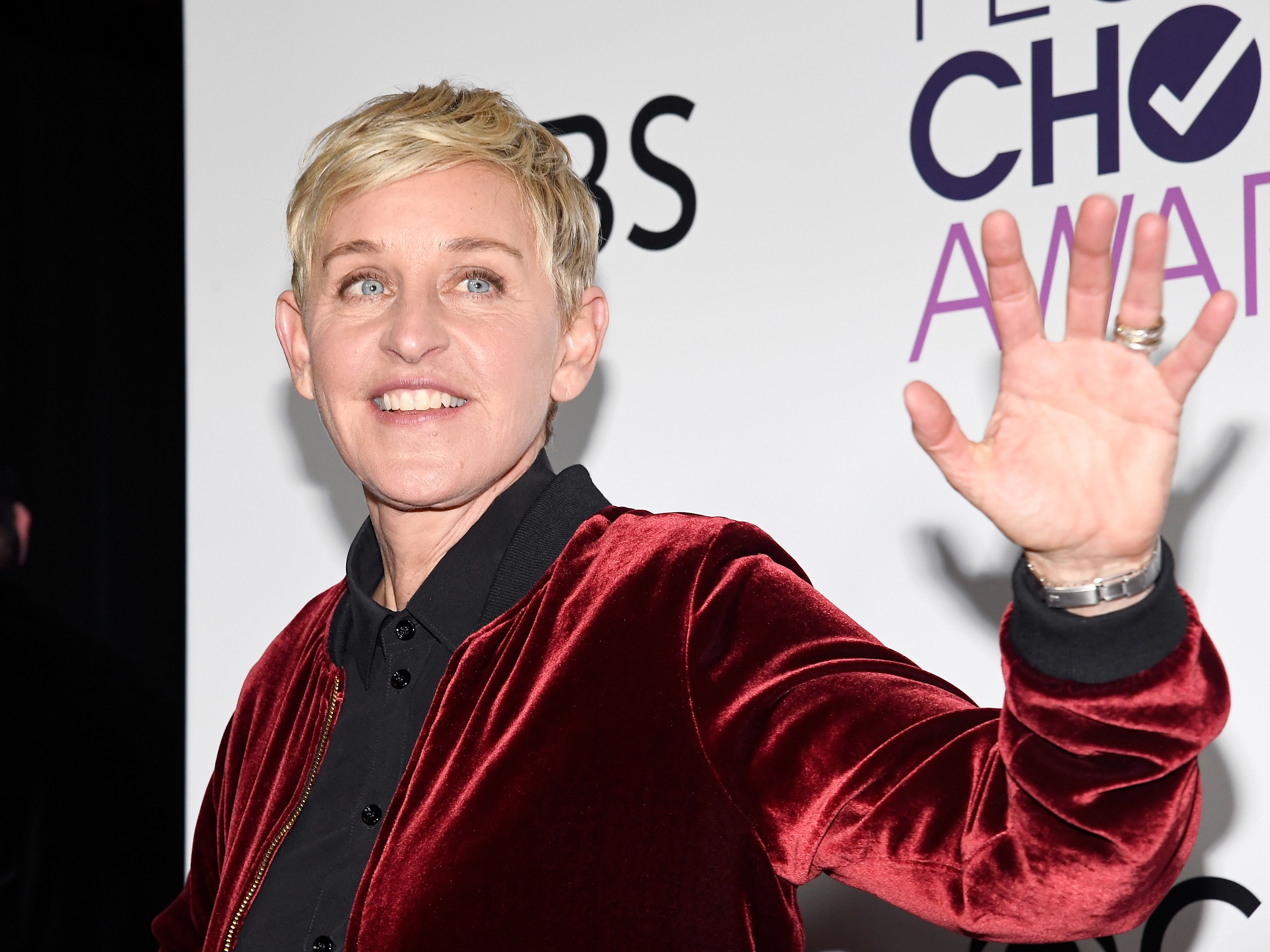 caption: Ellen Degeneres, seen in the press room during the 2017 People's Choice Awards, announced she will end her show in 2022.