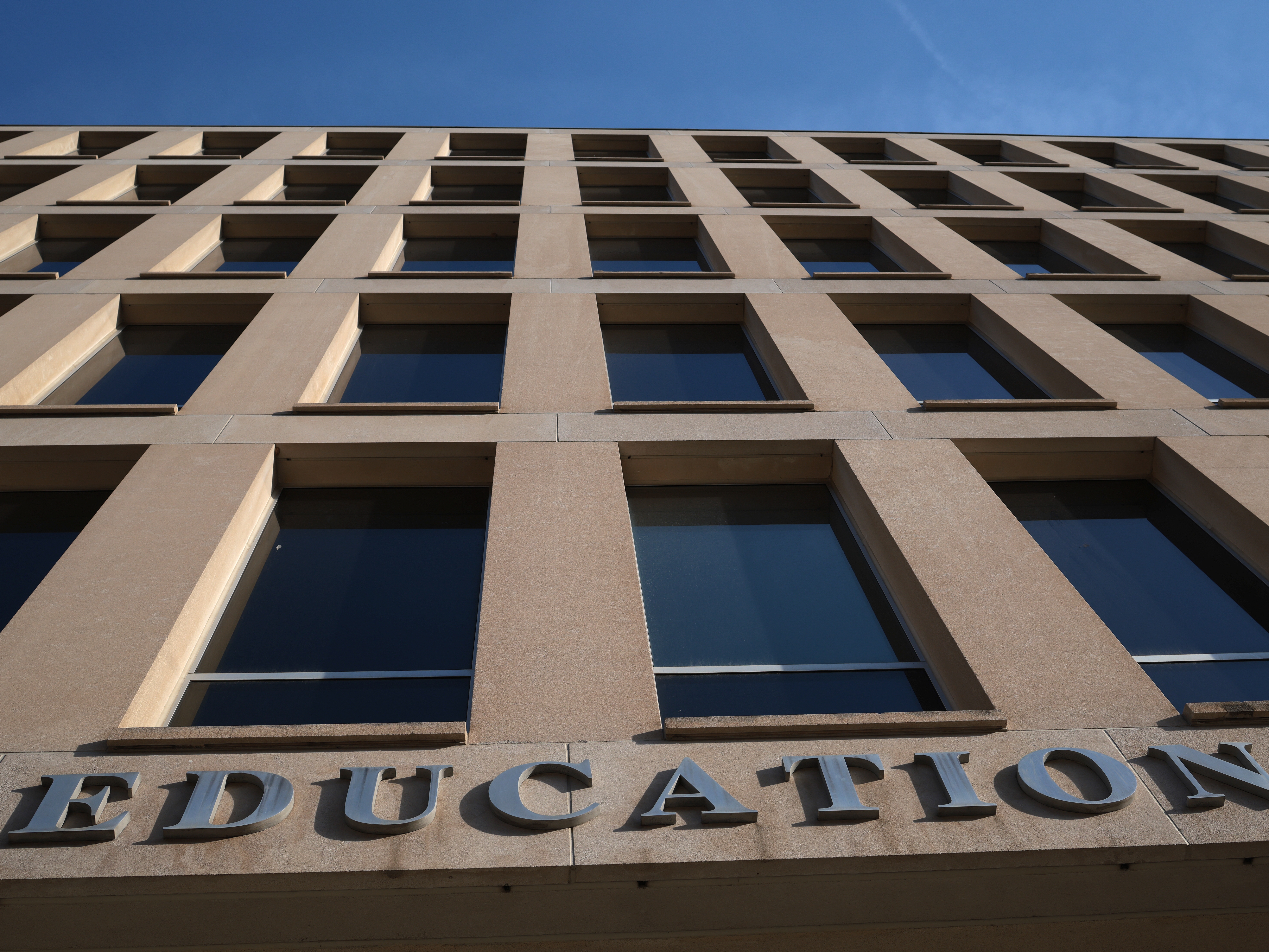 caption: The Washington, D.C., headquarters of the U.S. Department of Education shown in March.