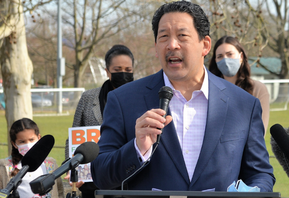 Caption: Bruce Harrell is a former Seattle City Council member and a candidate for mayor in the 2021 primaries.