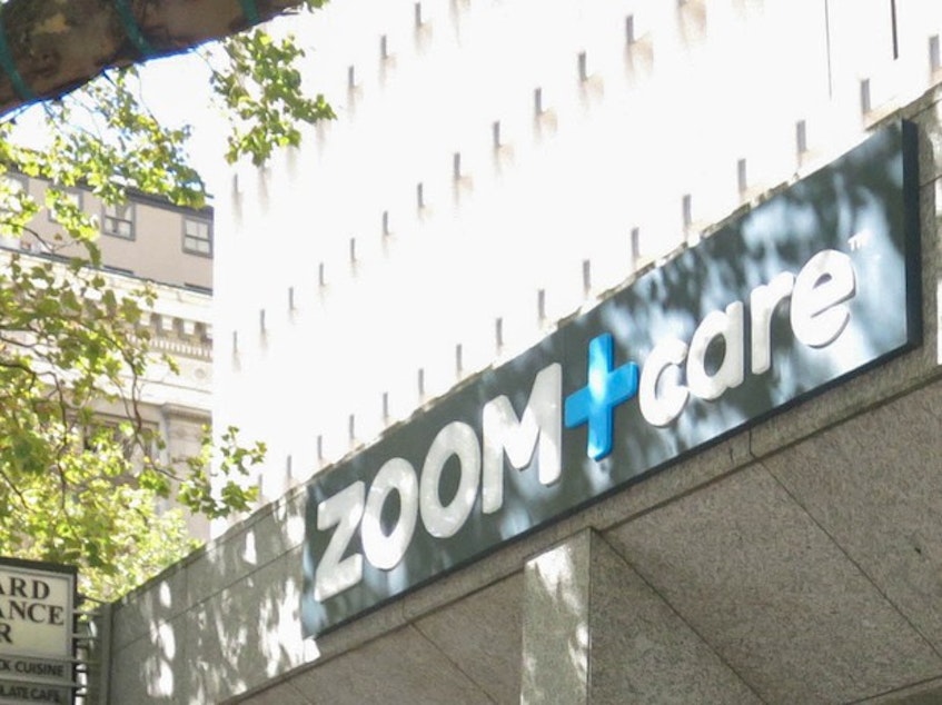 caption: <p>The front of a Zoom+Care facility in Portland.</p>