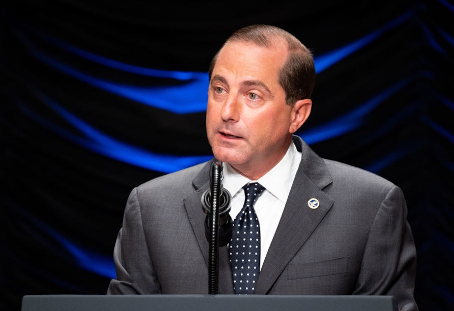 caption: Secretary of Health and Human Services Alex Azar announced his agency is dropping a proposal intended to lower drug prices.