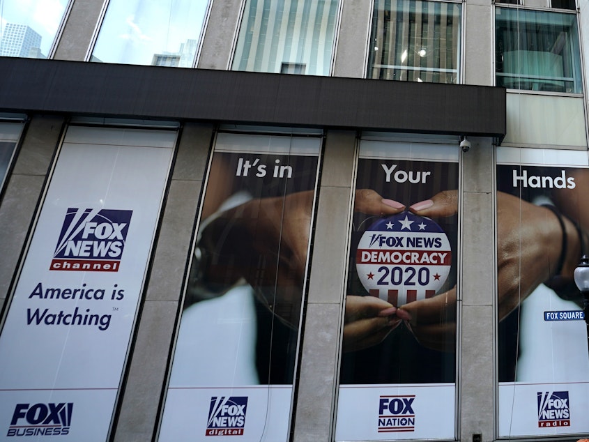 caption: NPR and The New York Times have asked a Delaware judge to consider unsealing hundreds of documents in Dominion Voting Systems' $1.6 billion dollar defamation lawsuit against Fox News.