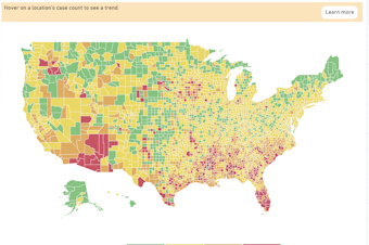 caption: This interactive map lets you find out how bad your county's coronavirus outbreak is.