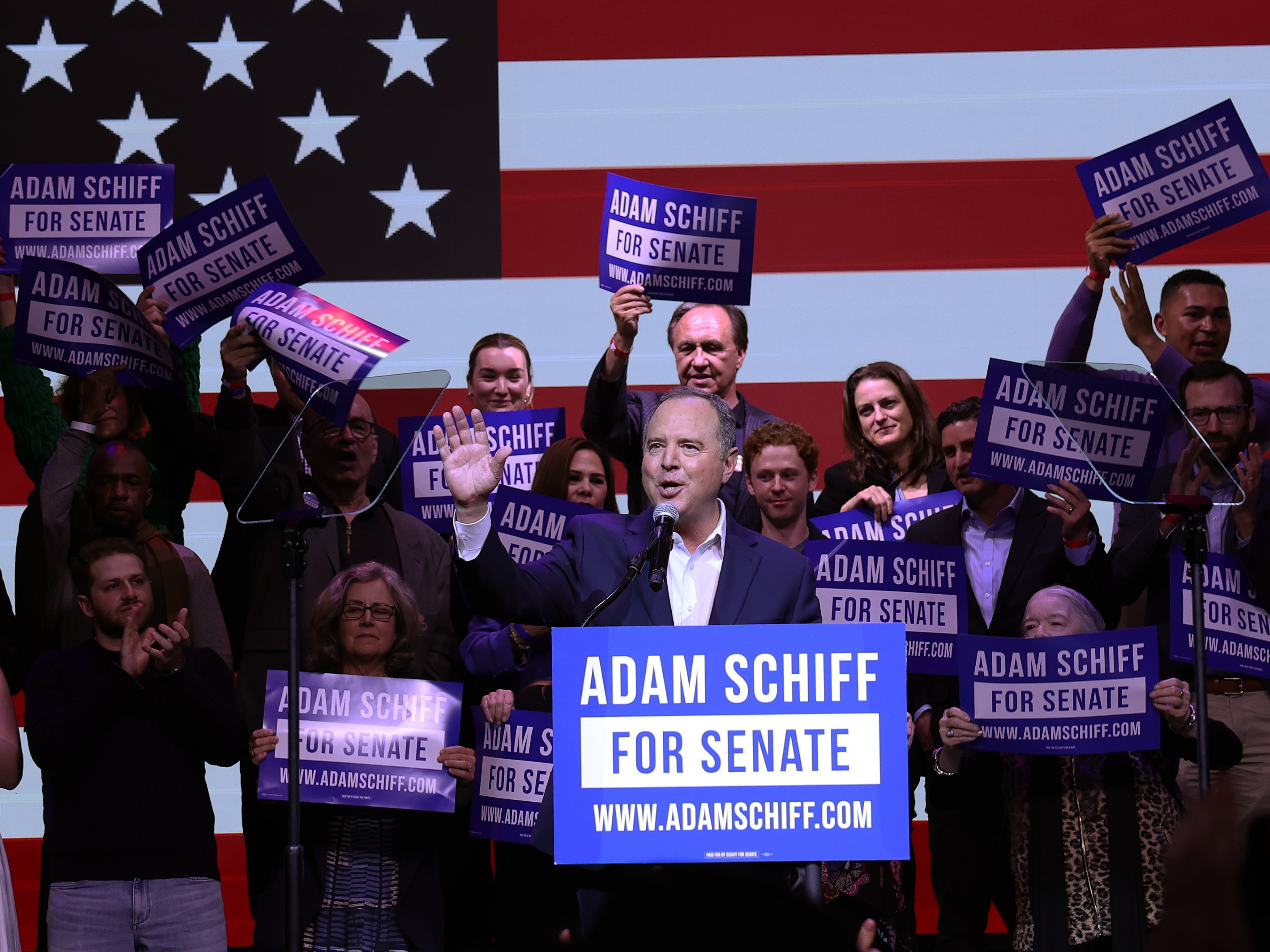 caption: California Rep. Adam Schiff, a Democrat, is calling on President Biden to step aside as the party's nominee for President. 
