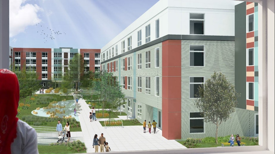 caption: The Rose St II project by Bellwether Housing is one project funded by the city's affordable housing expenditures, announced Monday