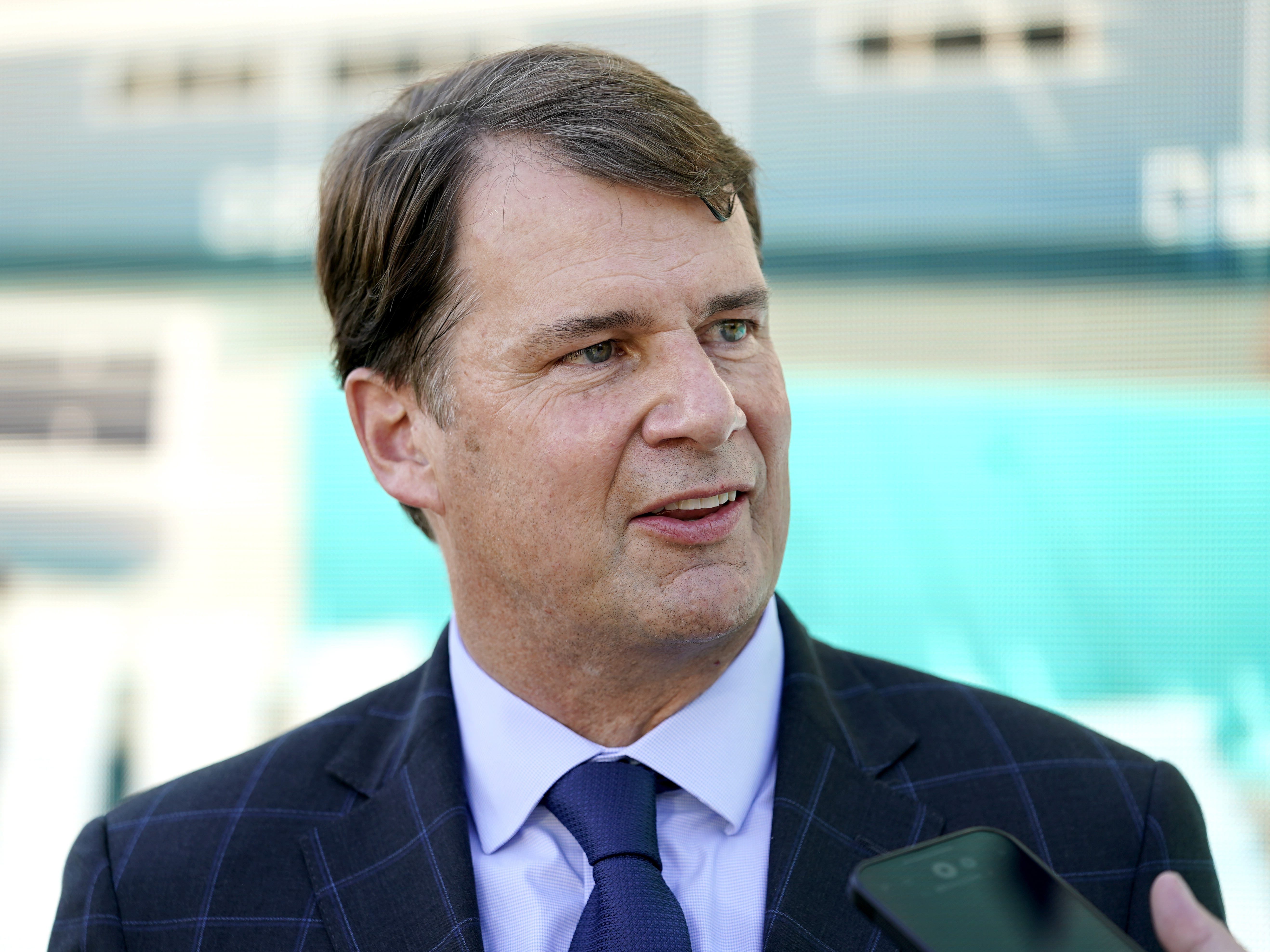 caption: Jim Farley, Ford president and CEO, wrote in social media postings Tuesday, May 23, 2023 that the company is reversing a decision to scrub the AM band after speaking with government policy leaders who are concerned about keeping emergency alerts that often are sounded on AM stations.