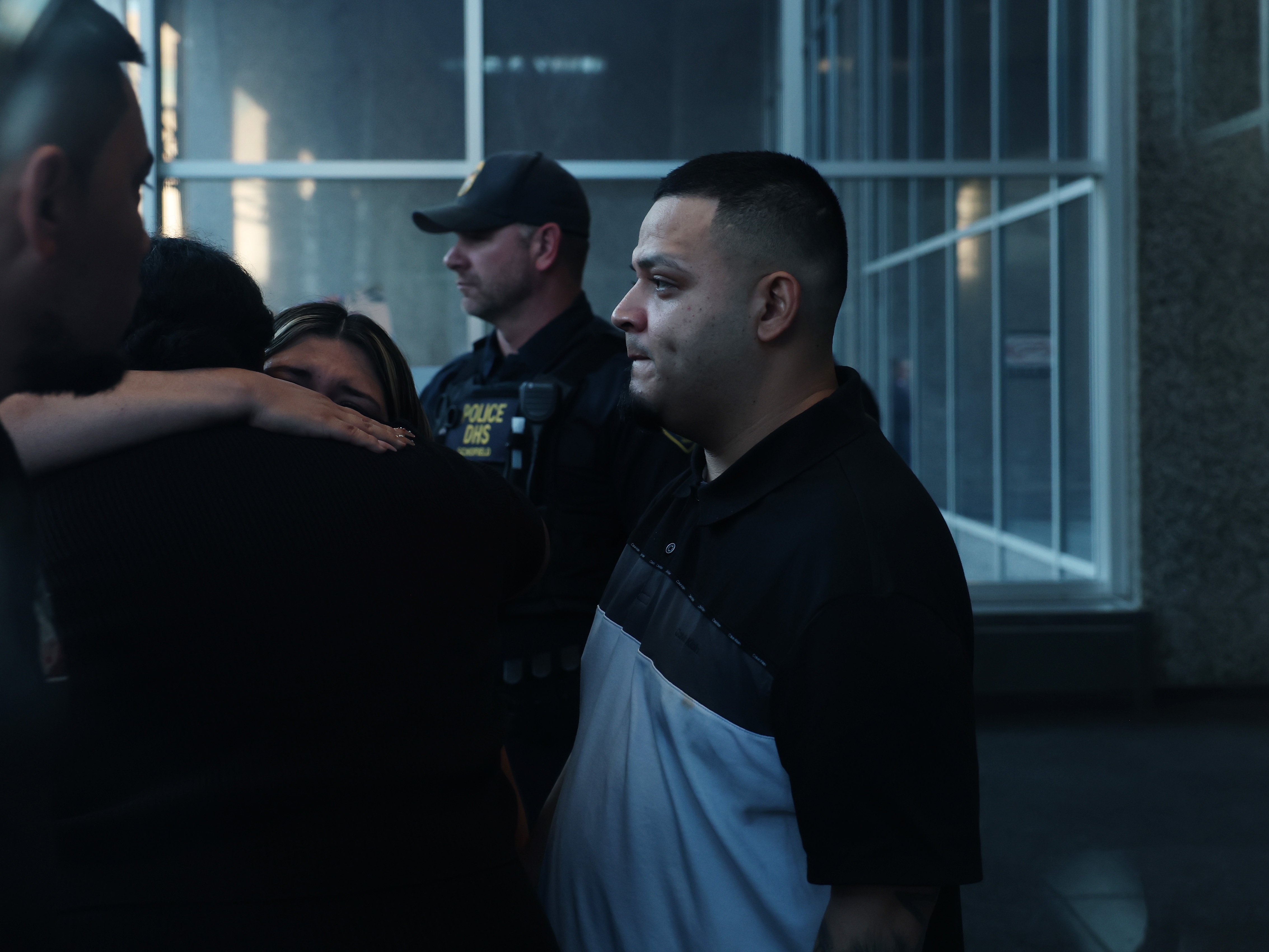 caption: Kilmar Abrego Garcia enters a U.S. Immigration and Customs Enforcement field office in August 2025 in Baltimore after he was returned to the U.S. from El Salvador.