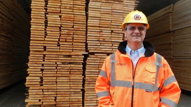 caption: Tillamook mill manager Mark Elston says without efforts to export lumber to China, his mill would have gone under.