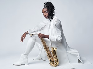 caption: Aided by an ensemble cast of jazz musicians new and old, Lakecia Benjamin recorded the entirety of her new album 'Pursuance: The Coltranes' in two days.