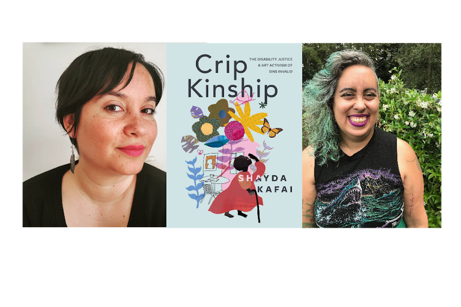 caption: Left to right: Shayda Kafai, Crip Kinship, and Leah Lakshmi Piepzna-Samarasinha.