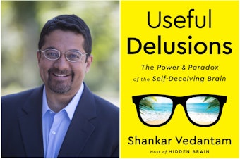 caption: Shankar Vedantam and his new book 'Useful Delusions.'