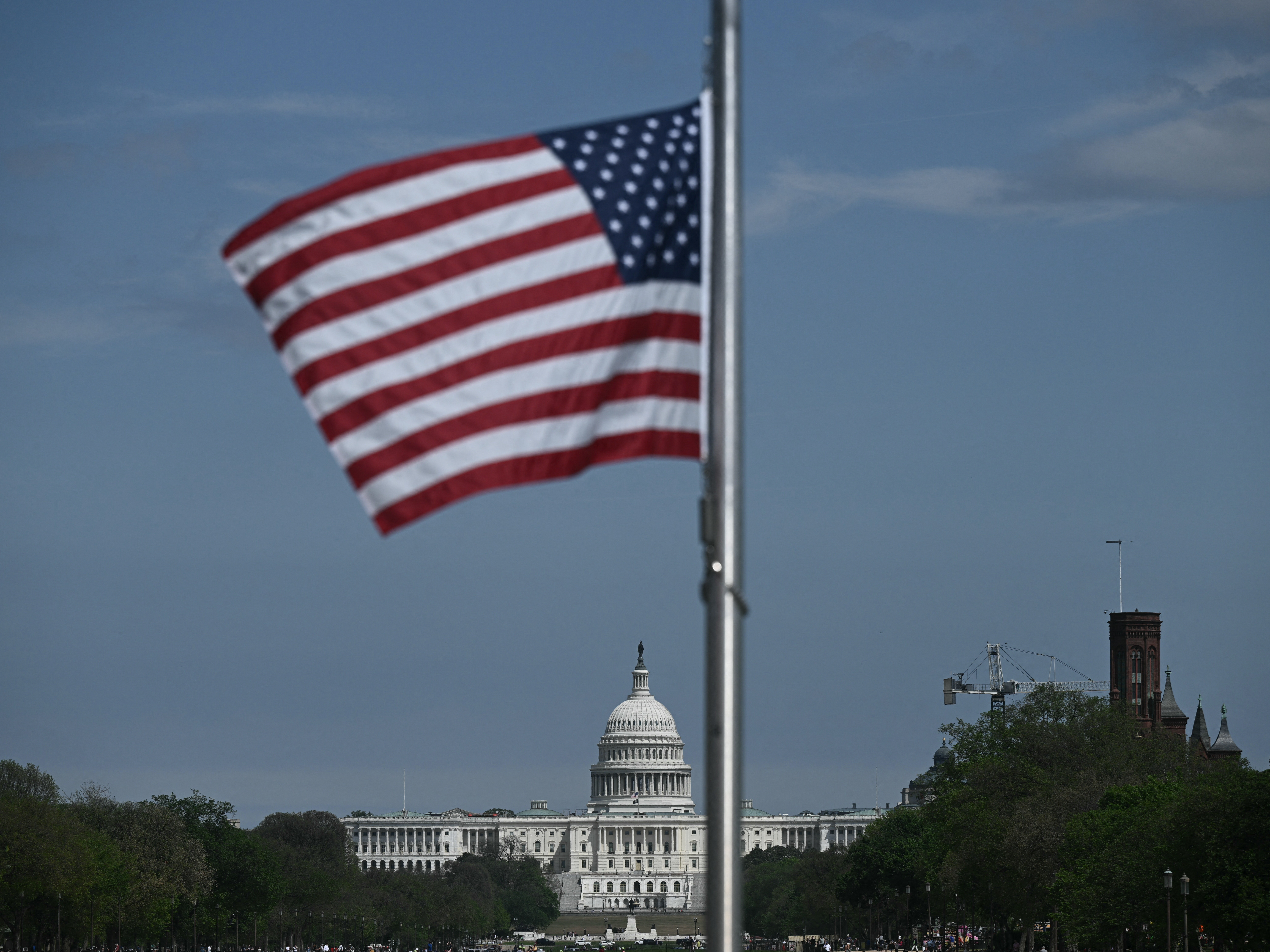 caption: The U.S. Capitol on April 21, 2025. Democratic lawmakers are asking the National Labor Relations Board to respond to a recent whistleblower disclosure that documents concerns that officials with the Department of Government Efficiency team may have taken sensitive information about workers.