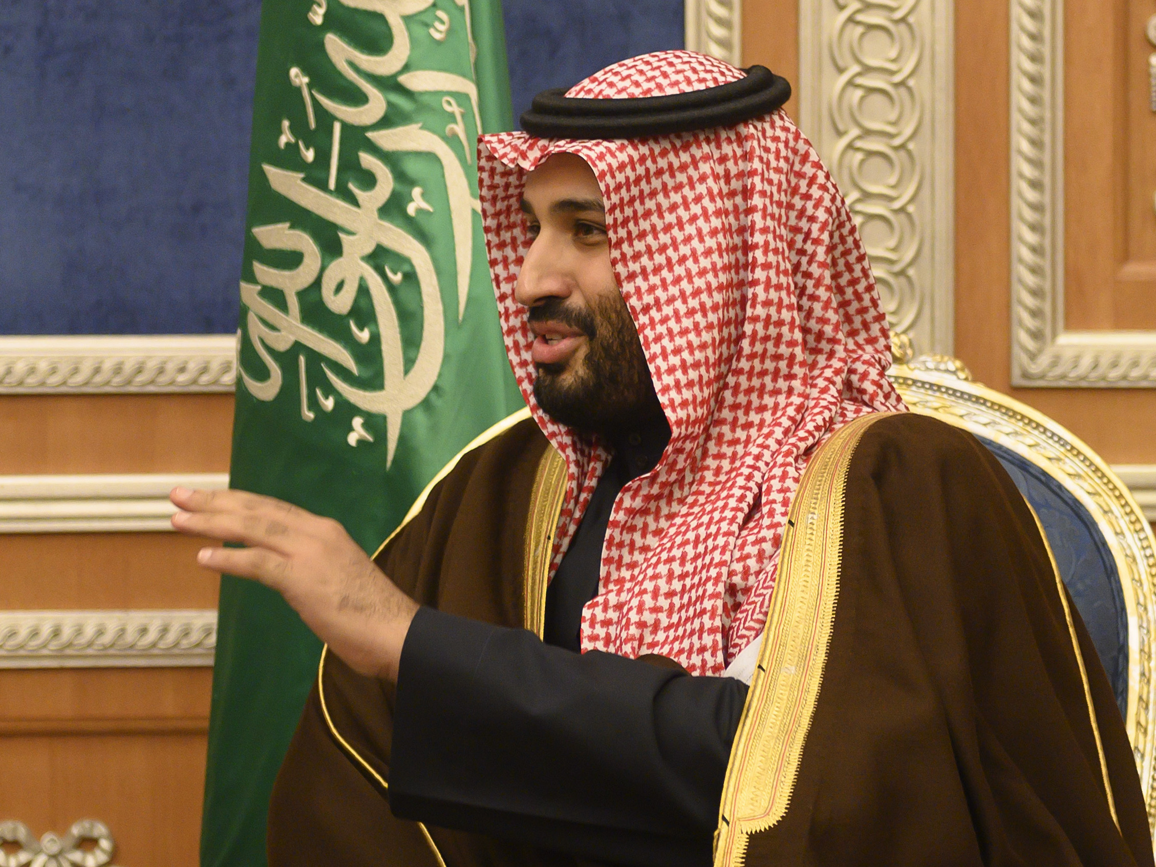 caption: A new interim report from the House Oversight Committee details Trump administration officials' efforts to transfer nuclear technology to Saudi Arabia. Saudi Crown Prince Mohammed bin Salman, pictured here, visited the U.S. in March 2017.