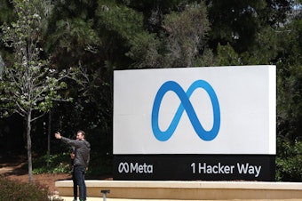 caption: Social media company Meta's headquarters in Menlo Park, Calif. The Facebook parent company says it has removed a Russian network pushing a pro-Kremlin view of the war in Ukraine and a Chinese network targeting the U.S. midterm elections.