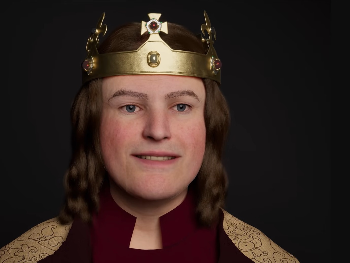 caption: A digital re-creation of Richard III's face.