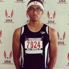 caption: Chris Grant runs track for Meadowdale High School in Lynnwood and ran in the 2014 Junior Olympics.