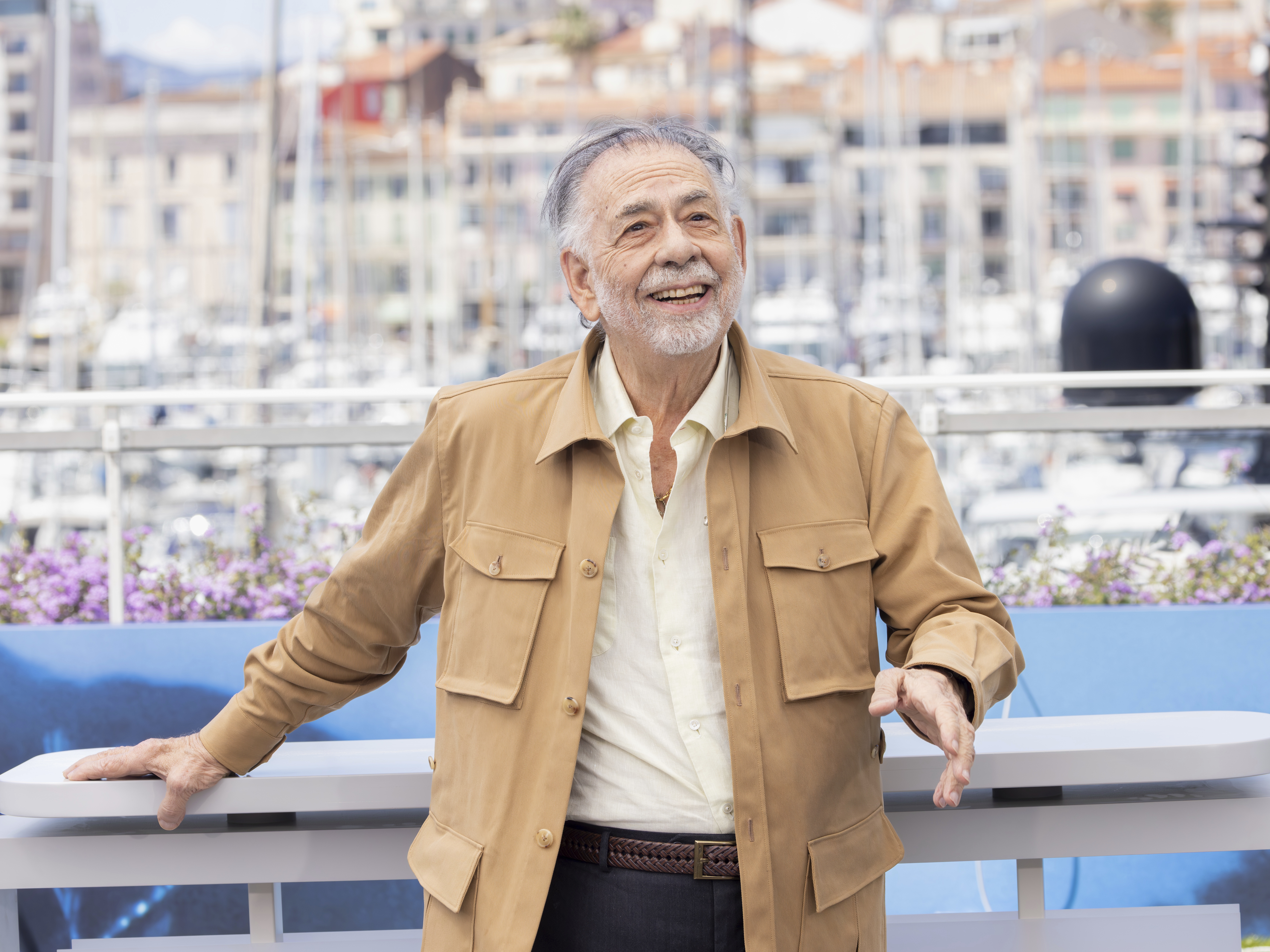 caption: Director Francis Ford Coppola at the Cannes Film Festival in May 2024. 