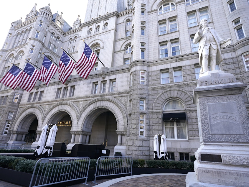 caption: Former President Donald Trump's company lost more than $70 million operating his Washington, D.C., hotel while he was in office, according to documents released by congressional Democrats on Friday.