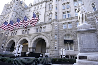 caption: Former President Donald Trump's company lost more than $70 million operating his Washington, D.C., hotel while he was in office, according to documents released by congressional Democrats on Friday.