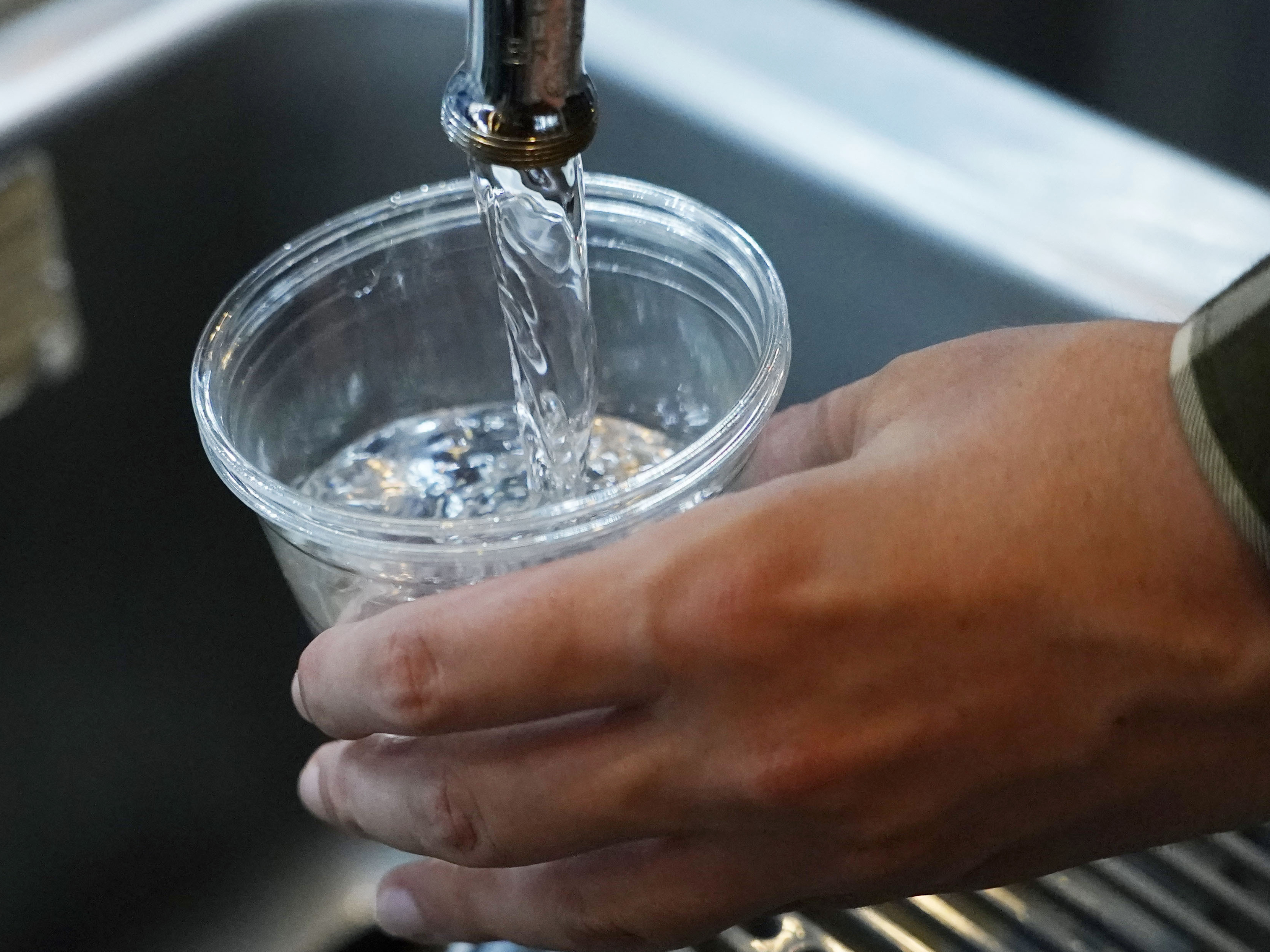 caption: A study released by the U.S. Geological Survey on Wednesday estimates that at least 45% of U.S. tap water could be contaminated with at least one form of PFAS, which could have harmful health effects.