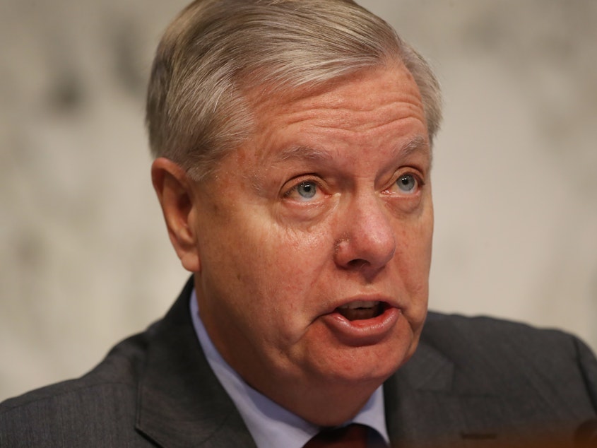 caption: Sen. Lindsey Graham, R-S.C., the chairman of the Senate Judiciary Committee, will preside over a hearing Tuesday on red flag gun laws.