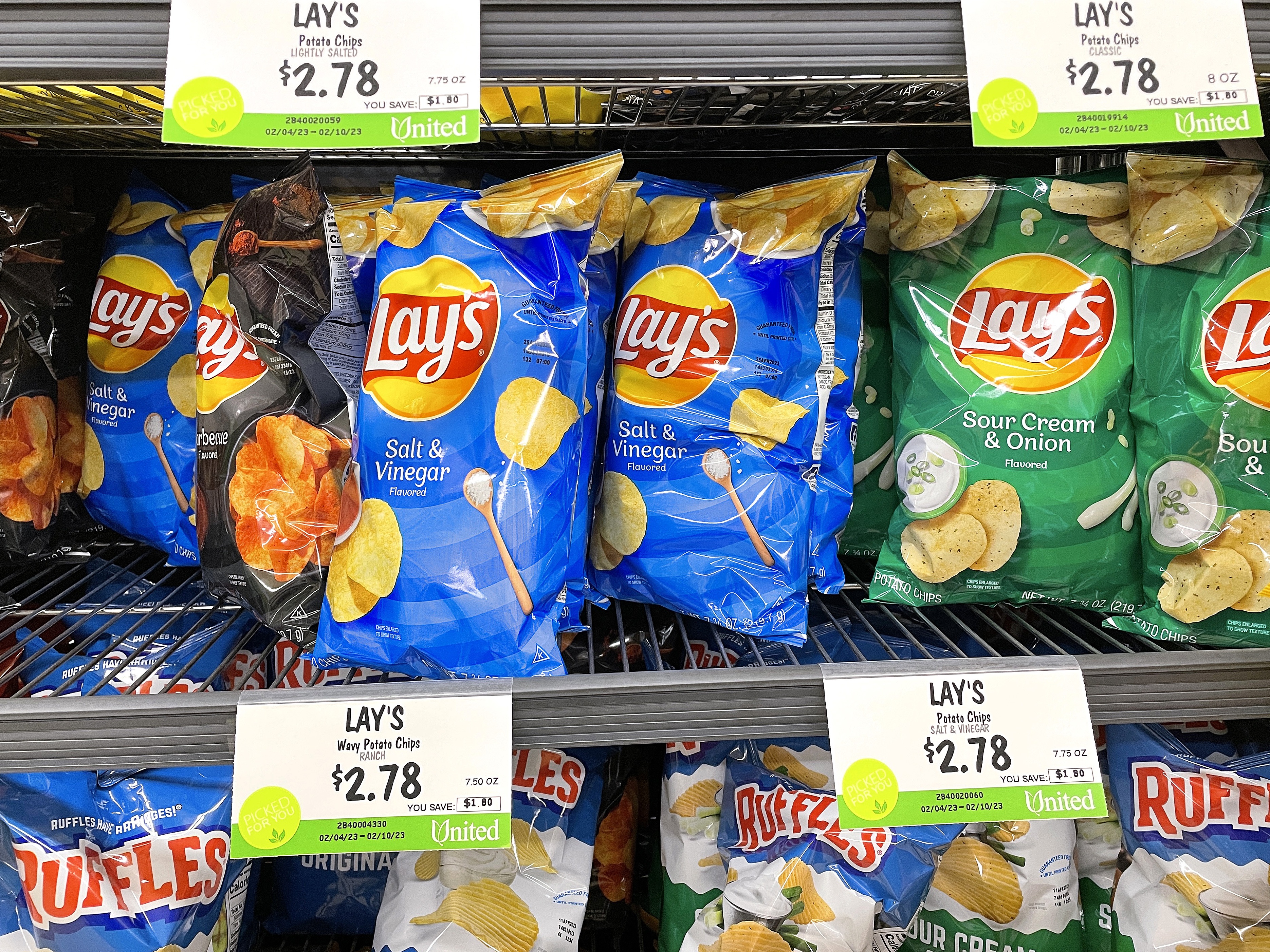 caption: PepsiCo said sales of its Frito-Lay snacks slumped in the most recent quarter as shoppers became more sensitive to rising prices.