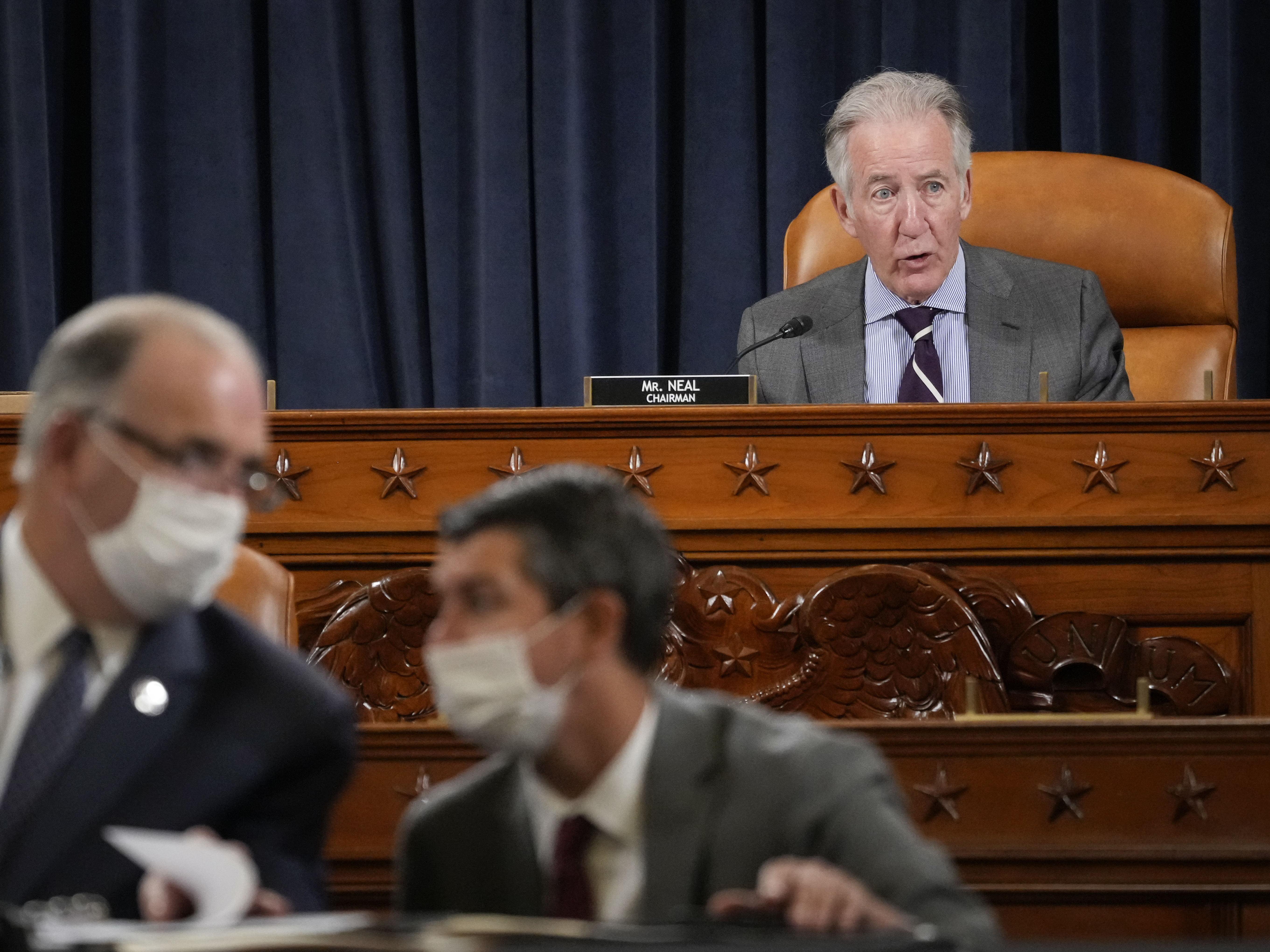 caption: Rep. Richard Neal, D-Mass., chair of the House Ways and Means Committee, proposed on Monday to roll back much of the 2017 GOP tax cuts to help pay for President Biden's $3.5 trillion social spending plan.