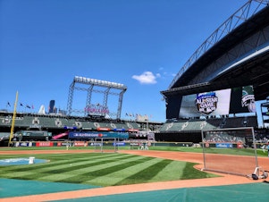caption: T-Mobile Park gets ready for the All-Star Game.